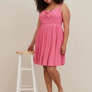 Torrid Mini Knit Embroidered Skater Dress- Size 3x
